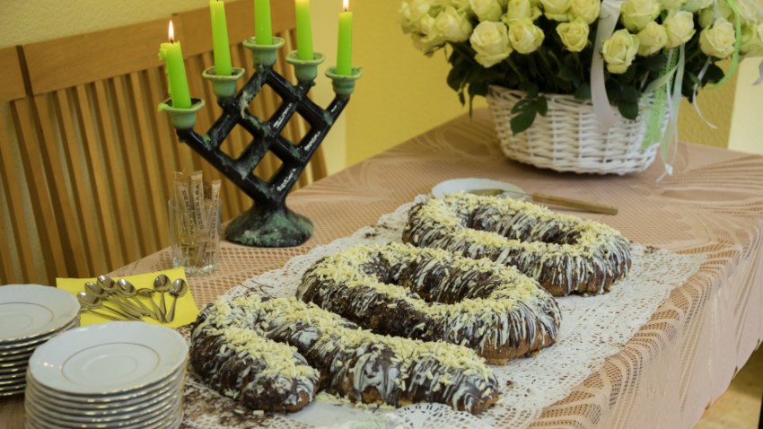 Genovefas Blimhenas 100 gadu jubileja ar Latvijas Valsts prezidentu un prezidenta kundzi