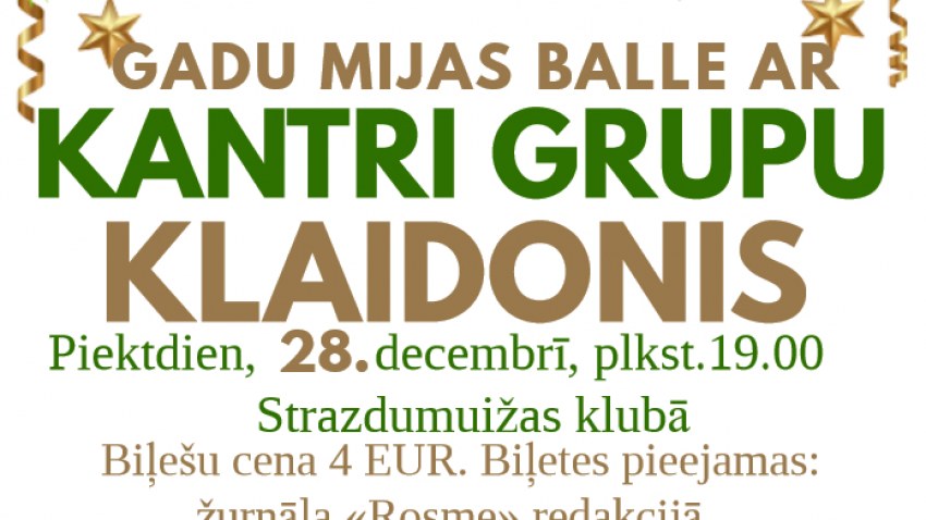 Gadu mijas balli Strazdumuižā spēlē "Klaidonis"